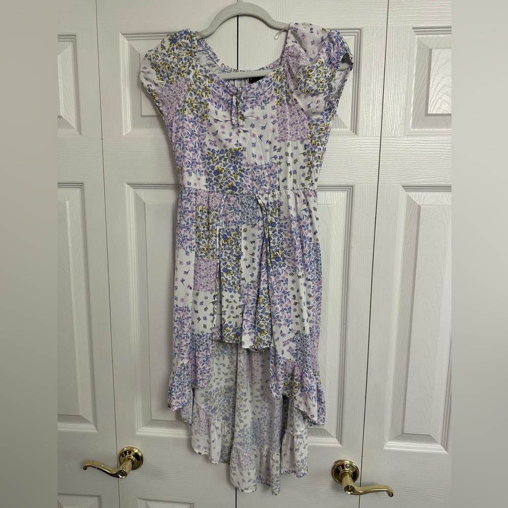 Art Class Floral High-Low Dress
